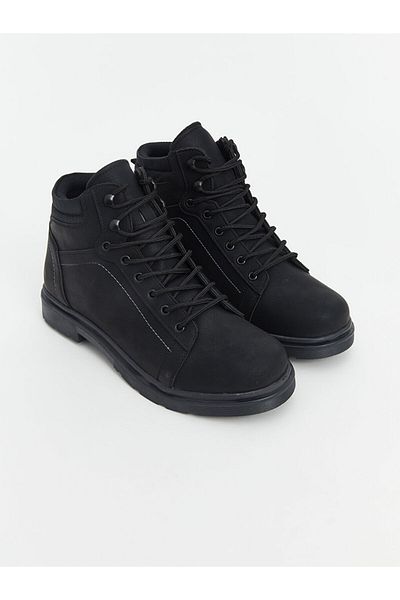 LC Waikiki Lcw Steps Black Lace-Up Men's Ankle Boots