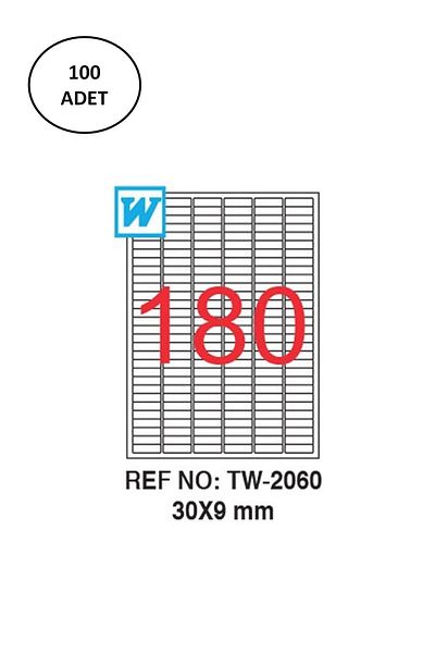 Easy Tedarik Tanex Tw-2060 Laser Label 30X09 Mm 100 Pieces
