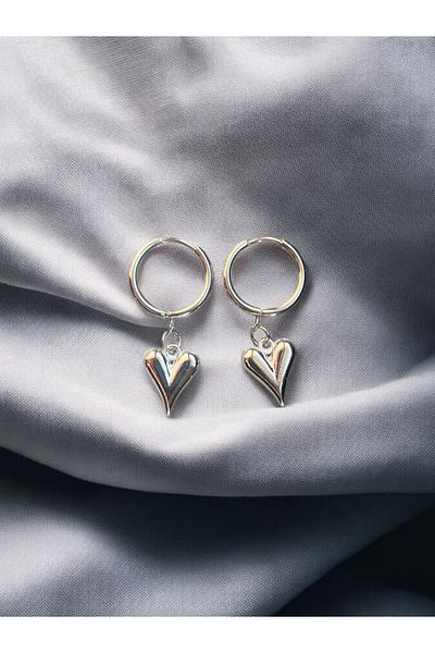 AURA GARDEN Steel Heart Earrings