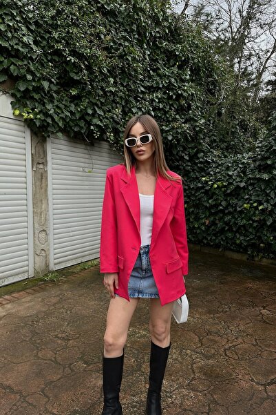 TANISA Selina Kruvaze Yaka Önü Düğmeli Ceket TNS-1111