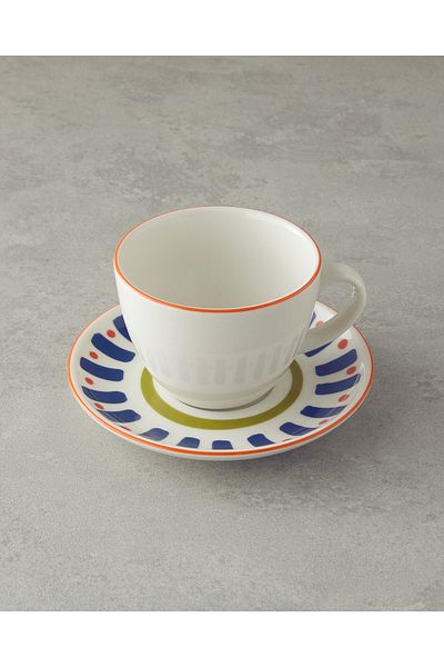 English Home Set de căni din porțelan Mixed Lines 4 piese pentru 2 persoane colorate