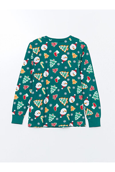 LC Waikiki Bisiklet Yaka Yılbaşı Temalı Erkek Çocuk Pijama Takımı