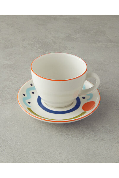 English Home 4 Piece Colorful Porcelain Cup Set - 2 People