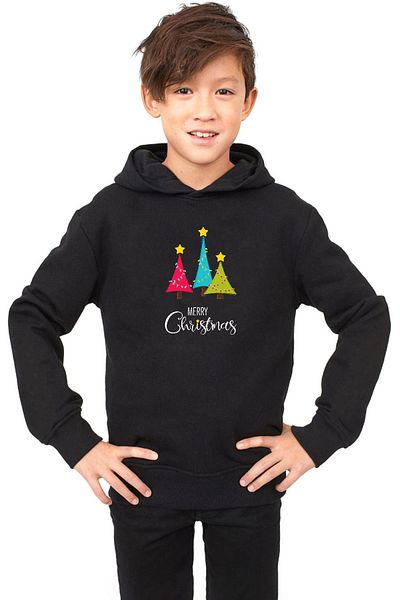 Tshirthane Черно яке с качулка за момче 3ip - Весела Коледа