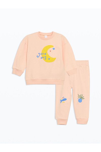 LC Waikiki Lcw Crew Neck Boys' Sweatshirt and Sweatpants Set of 2