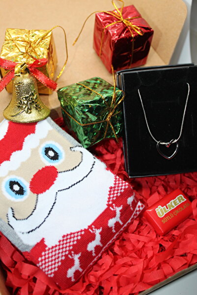 Genel Markalar Yılbaşı Hediyesi Düğüm Kalp Gümüş  Çelik Kolye Yılbaşı Çorabı ...