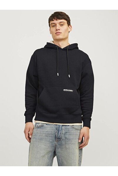 Jack & Jones Kapüşon Yaka Siyah Erkek Sweatshırt 12256534_JJELEGACY SWEAT HOO...