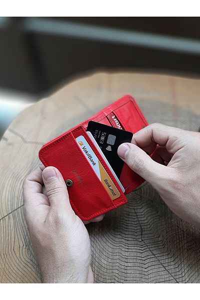 yedideri Θήκη επαγγελματικής κάρτας Unisex Γνήσιο Δέρμα K11 YD
