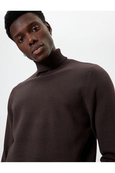 Koton Knitwear Basic High Top Long Sleeve Sweater
