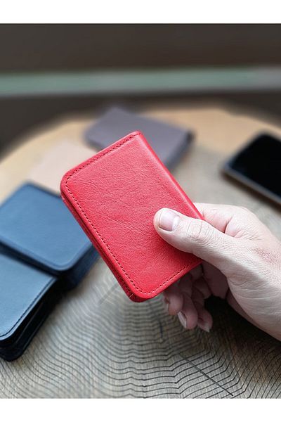 yedideri Θήκη επαγγελματικής κάρτας Unisex Γνήσιο Δέρμα K11 YD