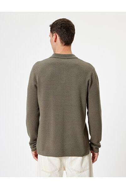 Koton Knitwear Polo Neck Sweater - Long Sleeve and Buttons