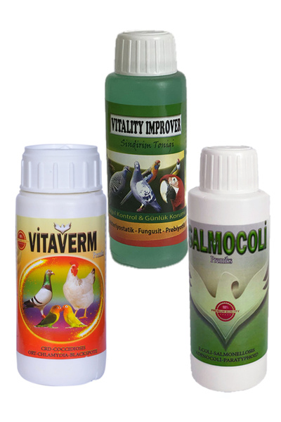 VERMX TR 3lü mix Set 100 gr -Tavuk Civciv Keklik CRD Göz Kapanması Hırıltı Hapşırma Halsizlik Vitamin ilacı