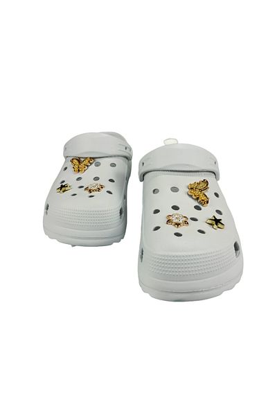 Sia Çanta Light and Comfortable Jewelled Fancy Butterfly Crocs Slippers Sandals