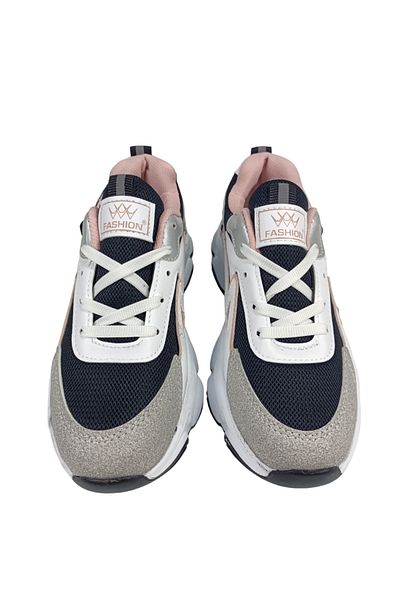 by texin SİA BAG FASHION NEW STYLE MODEL TECHNOFEST SOLE HIGH HEEL BREATHABLE FABRIC LACE-UP SPORTS FOOT