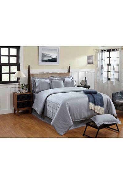 Donetella 9-Piece 300 TC Cotton Solid King Size Comforter Set 240x260 cm Deattachable 350 GSM Filler
