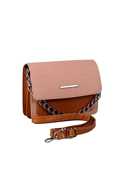 Sia Çanta SİA BAG Silver Color Chain Detailed, Embossed Printed Two-Color Box Model This Summer Trend Cross Shoulder