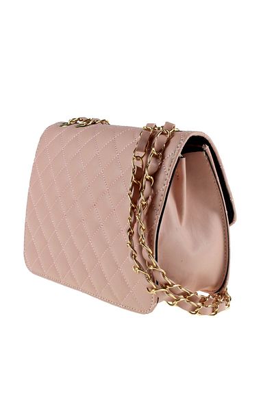 Sia Çanta SİA BAG Quilted Patterned Faux Leather Three Compartment Zippered Medium Compartment Stylish & Useful Gold Chain As