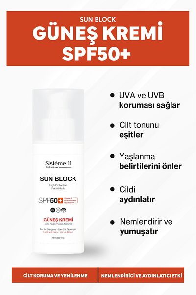 Sistéme 11 11 Sun Block Sunscreen 75 ml 8684091008378