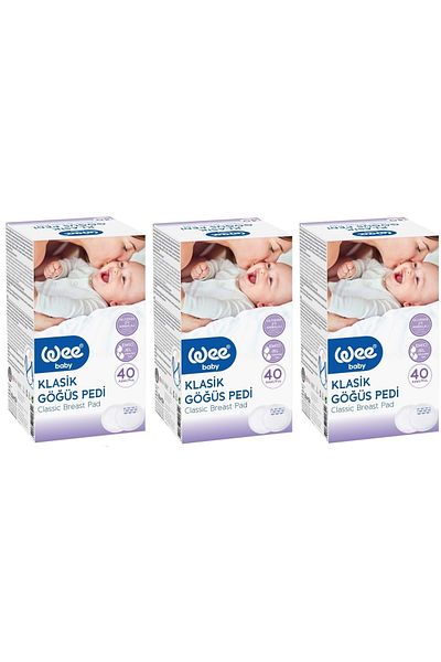 Wee Baby Classic Breast Pad (40 Li) 120 Pieces (3Pk*40)