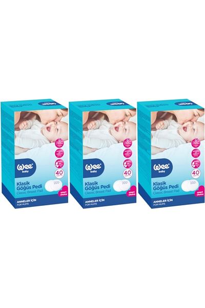 Wee Baby Classic Breast Pad (40 Li) 120 Pieces (3Pk*40)