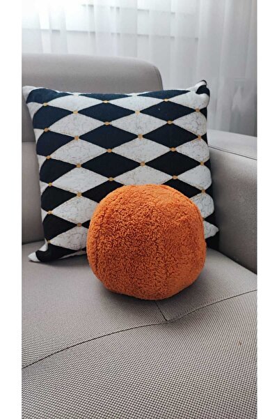 oneplise Top Kırlent Yastık 1 Küçük Kiremit (25 cm) Welsoft