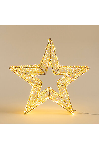 Chakra Rita Led Işıklı Yılbaşı Dekoru 110 cm Altın