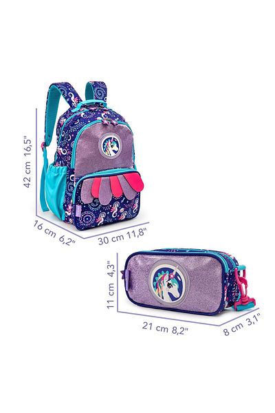 Milk & Moo Milk&Moo Kids Backpack and Waist Bag Function Pencil Case Set Ayris