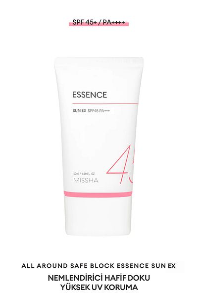 Missha Missha All-Around Safe Block Essence Sun (SPF45/PA+++) 50 ml (L) - waterproof sunscreen essence