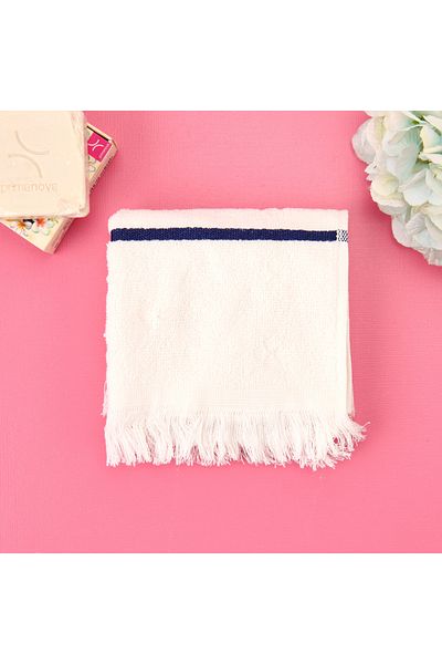 Evidea Ecru Soft Border Hand TowEl - 30x50 cm