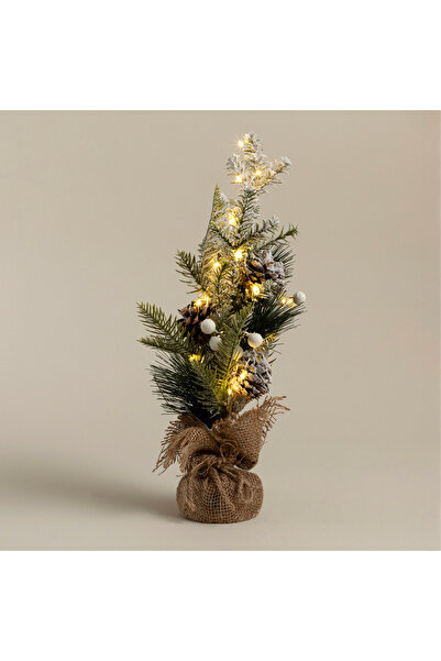 Chakra Alod Masa Üstü Yılbaşı Dekoru Beyaz/Yeşil