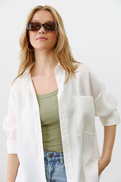 urban focus Apoletli Oversize Gömlek