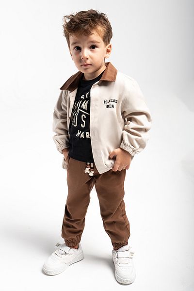 Çelix Kids Костюм от 3 части от габардин за момче и спортен панталон