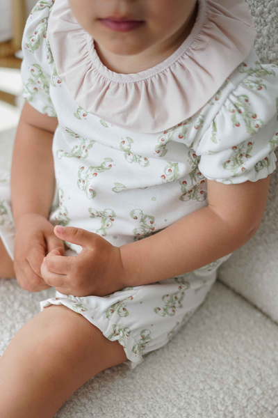 Atelier Babbi 100% Cotton Romper - Strawberry