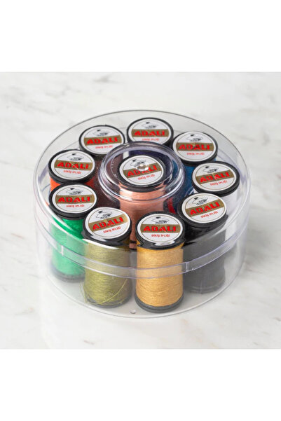 akyüz makine ADALI Dikiş İplik Seti 10 Renk Dikiş İplik Kutusu