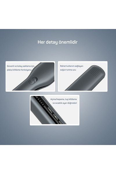 Arzum Trendcare Wide Hair Straightener - Anthracite - Ar5078