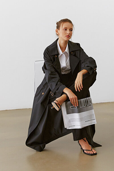 urban focus Oversize Double Breasted Trenchcoat