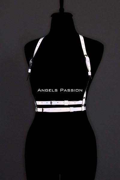 Angels Passion Reflect in the Dark - Ανακλαστικό λουρί στήθους, λουρί για πάρτι, αξεσουάρ φορέματος