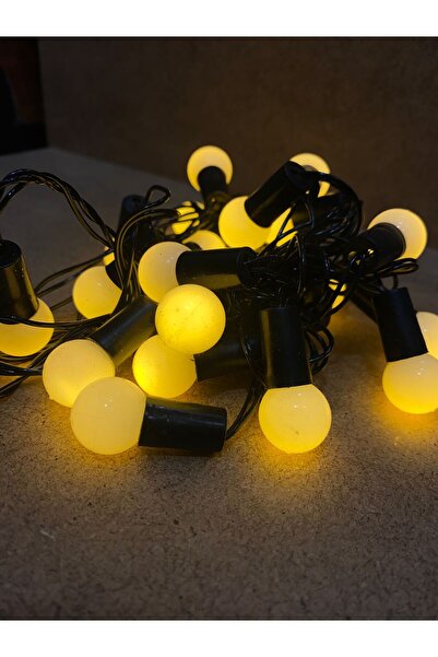 Led 5 Metre Top Işık Gün Işığı Renk 20 Adet Toplu Siyah Kablolu