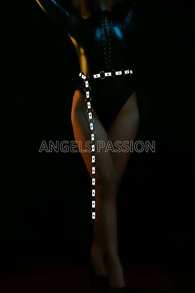 Angels Passion Ζώνη με αντανακλαστικό που λάμπει στο σκοτάδι και σέξι σχέδιο