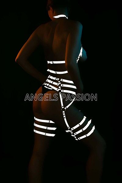 Angels Passion Σετ μπουστάκι και ζώνη αντανακλαστικών