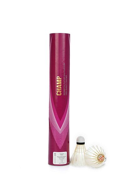 Li-Ning Champ Feather Shuttlecock Speed 76 | White | Pack Of 12 Shuttles | Badminton