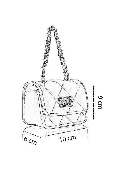 Getcho Nelton Women's Cream Chain Strap Mini Earphone Coin Makeup Bag AirPods Bag Stylish