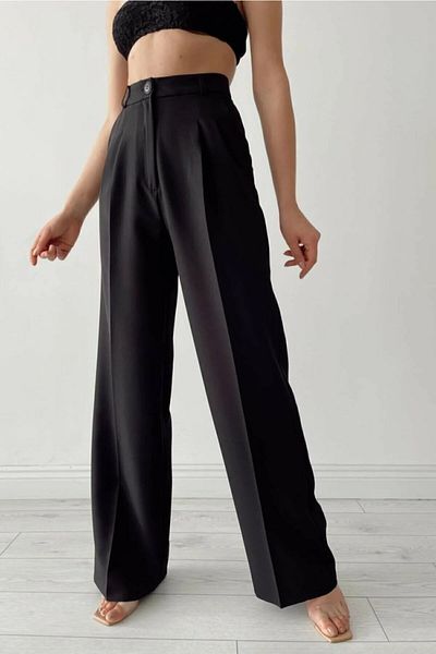 PALAZZO Pantaloni Foster cu talie înaltă din Lycra Palazzo, pantaloni din material elastic