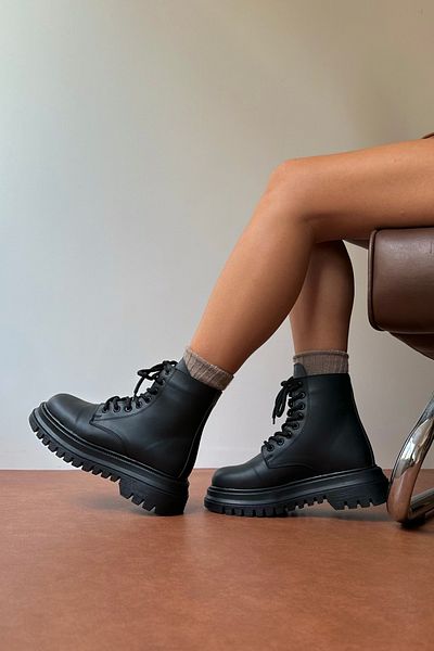 Mupa Shoes Μαύρα γυναικεία μποτάκια