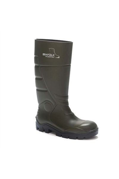 Swolx Khaki Rain Boots with Waterproof Non-Slip Sole