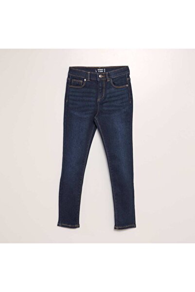 KIABI بنطال جينز ضيق بخمسة جيوب باللون الأزرق