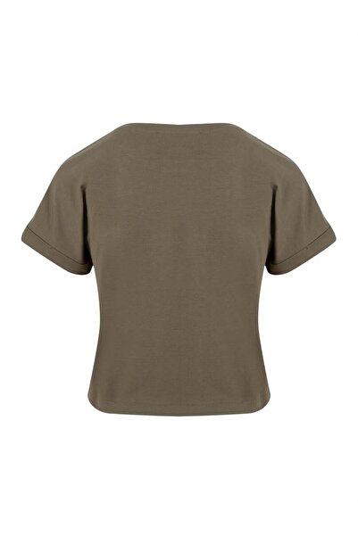 RİVUS Crew Neck Basic T-shirt - Khaki