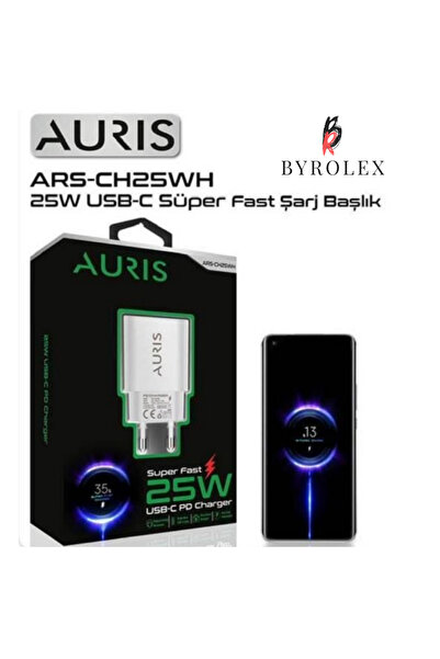 Auris EV TİPİ 25W USB-C / TYPE-C PD HIZLI ŞARJ BAŞLIĞI