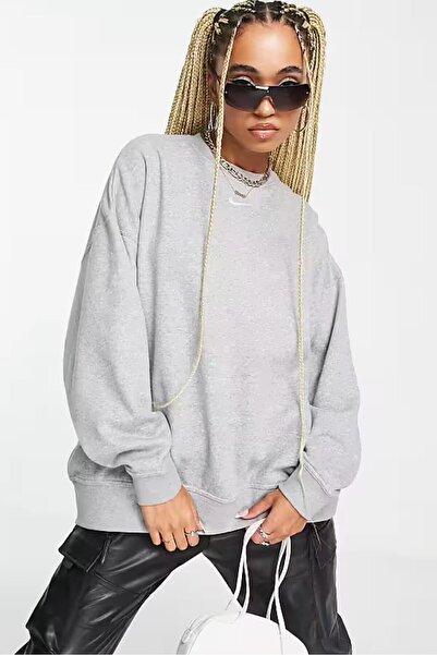 Nike Αθλητικά ρούχα Phoenix Fleece oversized Cut Γκρι γυναικείο φούτερ
