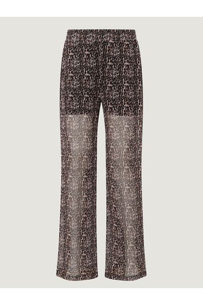 RİVUS Pantaloni largi cu model leopard, cu talie elastică